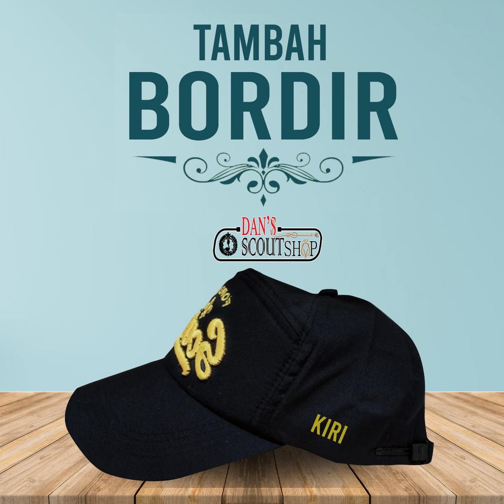 Tambah Bordir Topi Min 20 pcs Produk ini hanya untuk Tambah Bordir Untuk Topi Kiri Kanan atau Depan