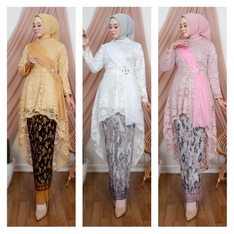 Set kebaya AJC/kebaya modern/kebaya wisuda/kebaya pesta