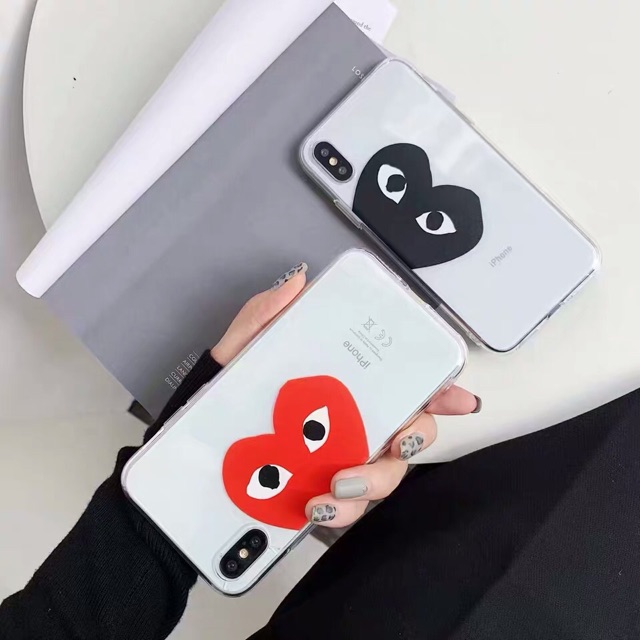 CDG TRANSPARAN CASE Iphone 6 6s 6s+ 6+ 7 7+ 8 plus 8+ X Xs Xr XsMAX 11 11 Pro Max 12 12Pro 12ProMax