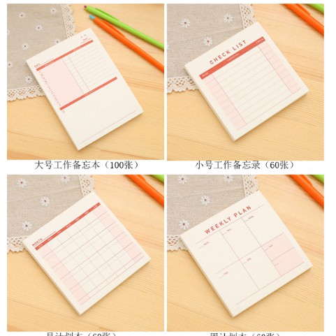 Pad Sticky Note Memo Jadwal Mingguan Bulanan-3
