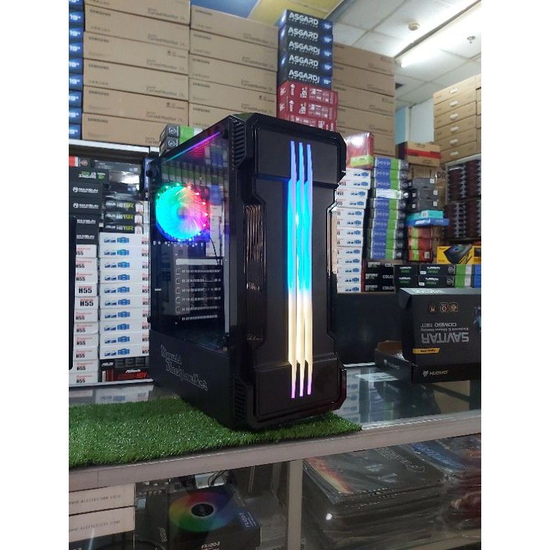 Pc gaming core i7 ram 16 gb vga 2gb monitor 22 in full set siap pakai