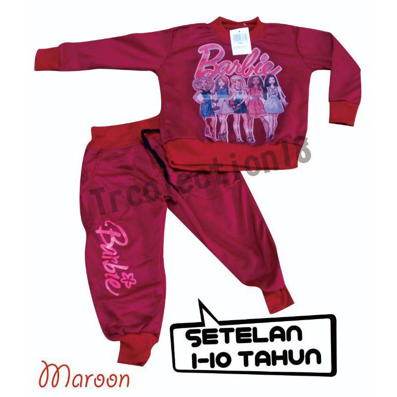 setelan sweater baju anak cewe cowoK 1-10 THN TRENING OLAHRAGA HARIAN JOGGER