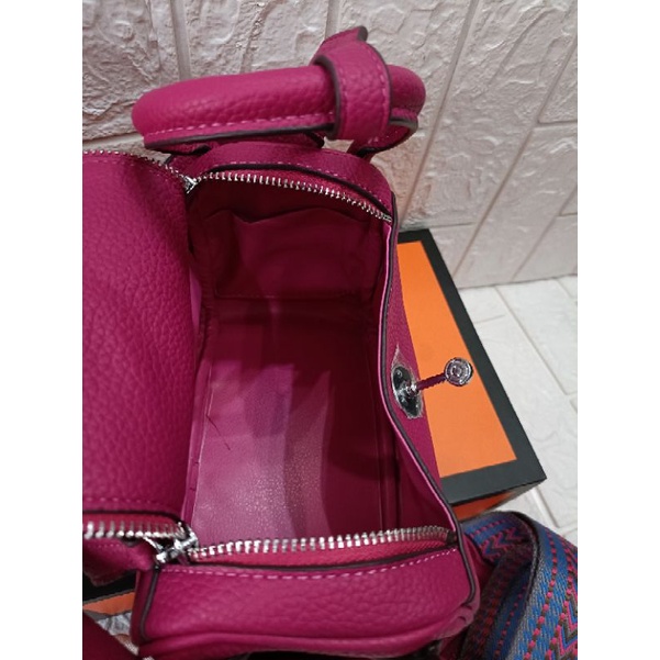 tas fashion import Lindi mini 2 tali free box, tas bahu dan selempang mini double strap