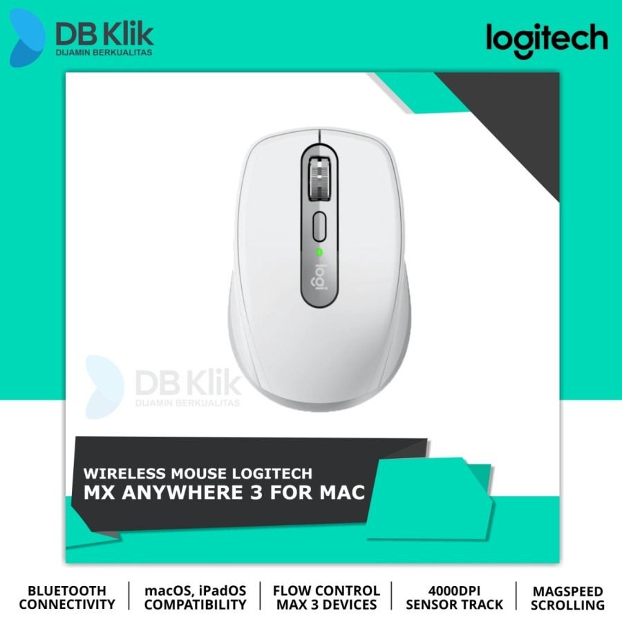 Mouse Logitech MX Anywhere 3 Wireless Bluetooth | 4000 DPI for MAC