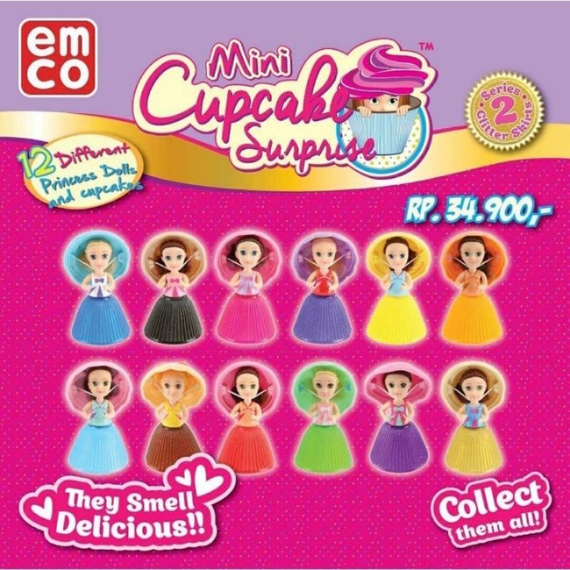 EMCO Mini Cupcake Gelato Surprise Mainan Figure Boneka Karakter Princess
