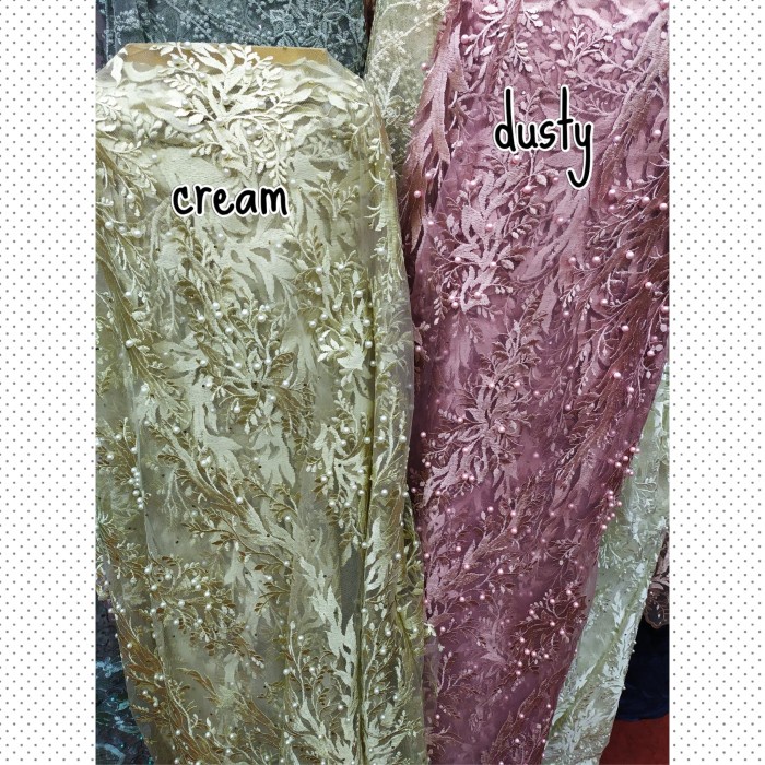 Kain tile brukat amazon mutiara. lace brokat impor. kain kebaya modern