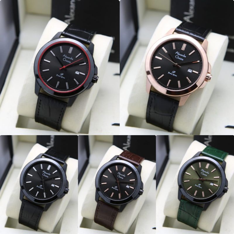 ALEXANDRE CHRISTIE AC1017 AC 1017 TALI KULIT JAM PRIA ORIGINAL