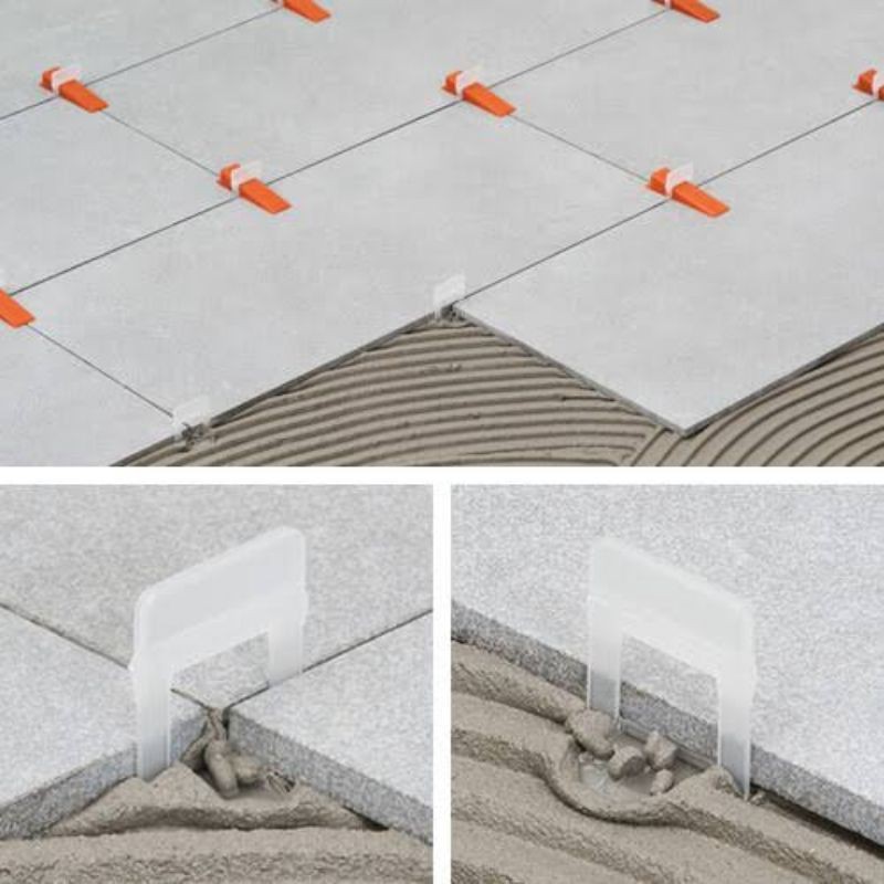 Wedge +Clip Tile Leveling Clip+Wedge Tile Leveling system