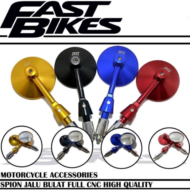 Spion jalu bulat barend censi full warna model fastbikes universal motor kaca cembung