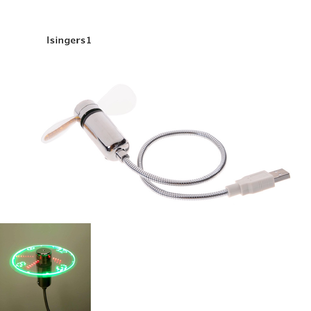 (lsingers1) Kipas Angin Mini Flexible Dengan Lampu LED