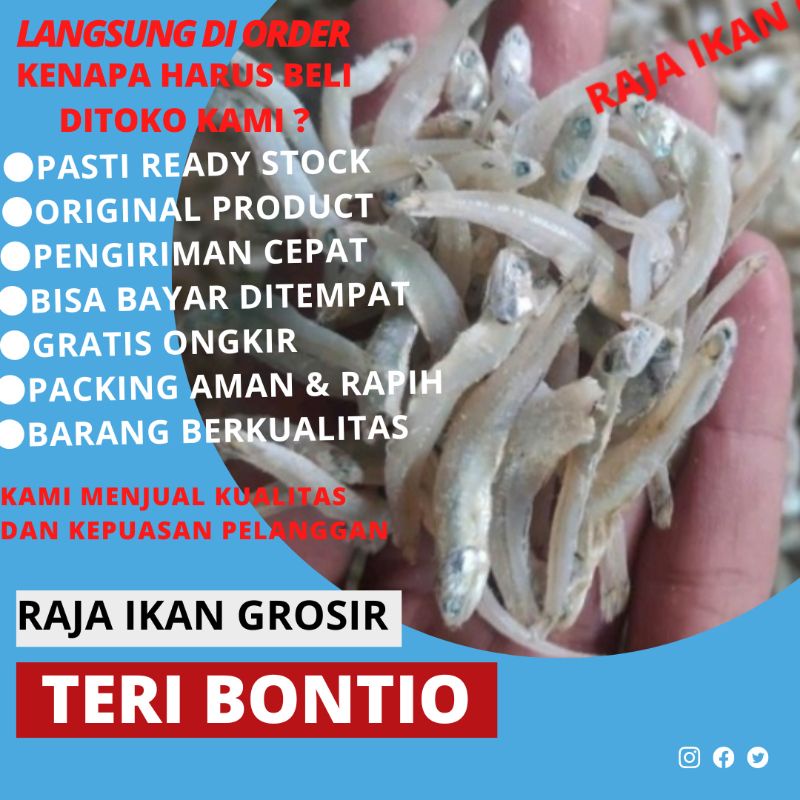 

IKAN ASIN TERI BONTIO BAGUS 250 GRAM DIJAMIN