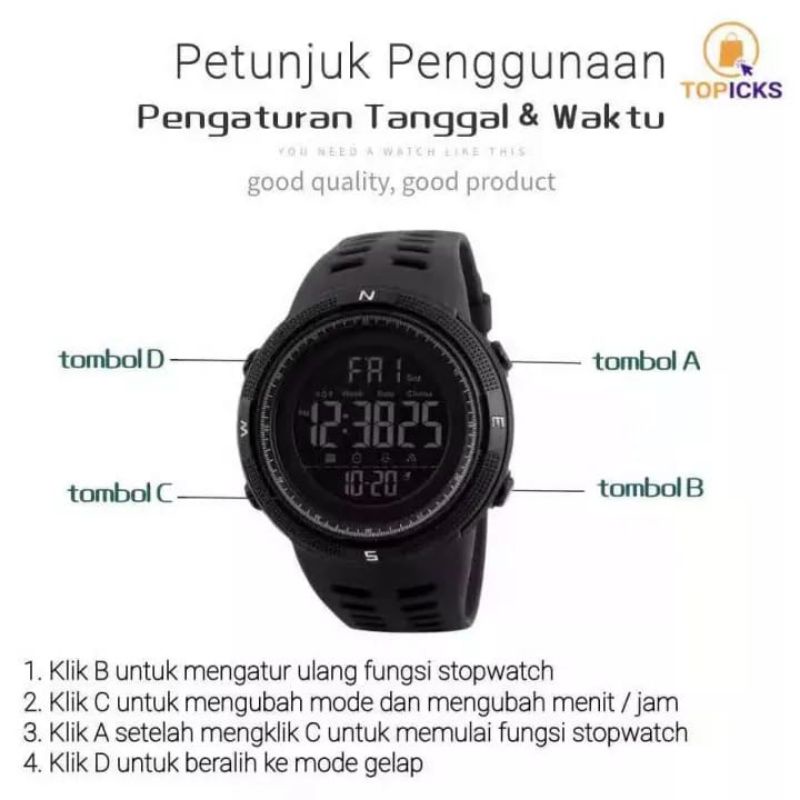 AM TANGAN DIGITAL SPORT WATER RESISTANT Outdoor - Sport - TERLARIS - Bisa Bayar ditempat - COD