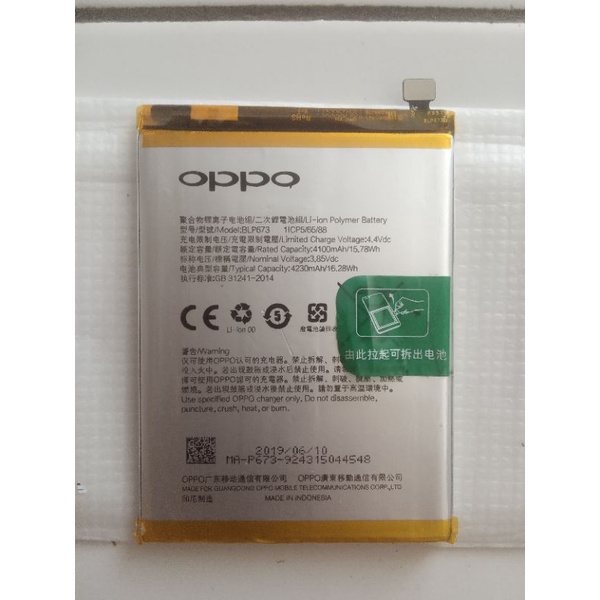 Baterai oppo a5s original copotan hp.