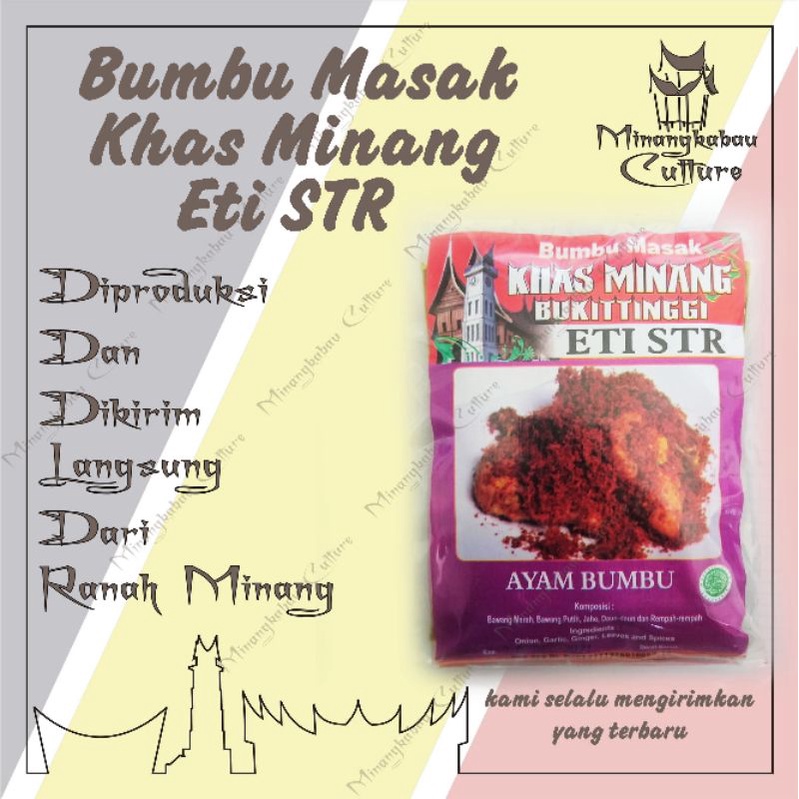 

Bumbu masakan Minang Eti STR BUMBU AYAM BUMBU khas Sumatra Barat, khas rumah makan Padang