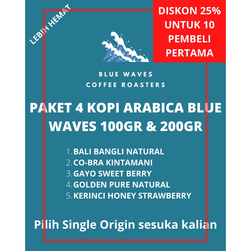 

Paket 4 Kopi Arabika Single Origin Arabica Specialty