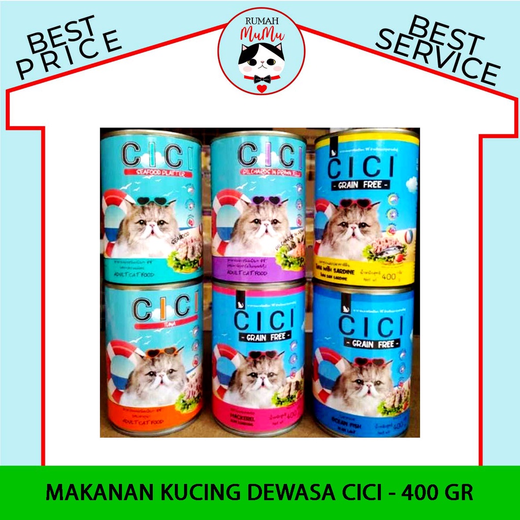 MAKANAN BASAH KUCING DEWASA CICI 400 GR