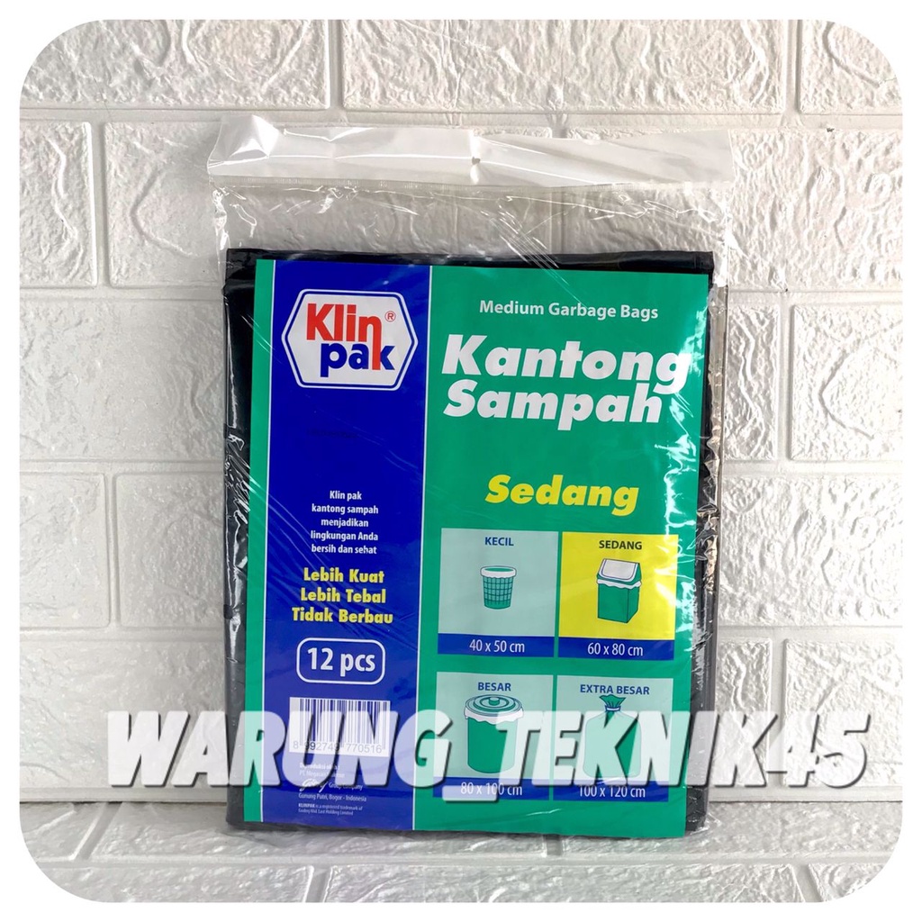 KANTONG PLASTIK SAMPAH KLINPAK | KLIN PAK | KLINPACK | KLIN PACK UK SEDANG 60 X 80 CM