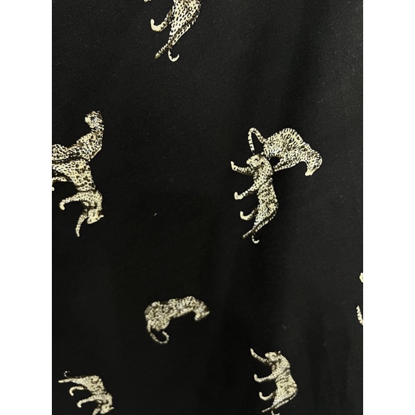 kain katun rayon viscose premium motif macan dasar hitam best seller