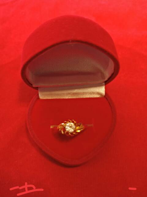 Cincin No 15 anak dan dewasa emas asli kadar 700 70% 22 1 satu gram gold model permata rantai pita selisih cantik
