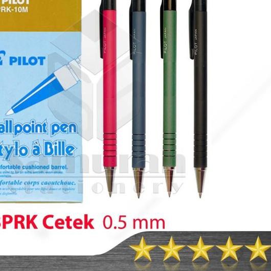 

❁ Ballpoint Pilot BPRK -10M 0.5 mm / Pulpen Super / Pen Cetek Body Karet ☏