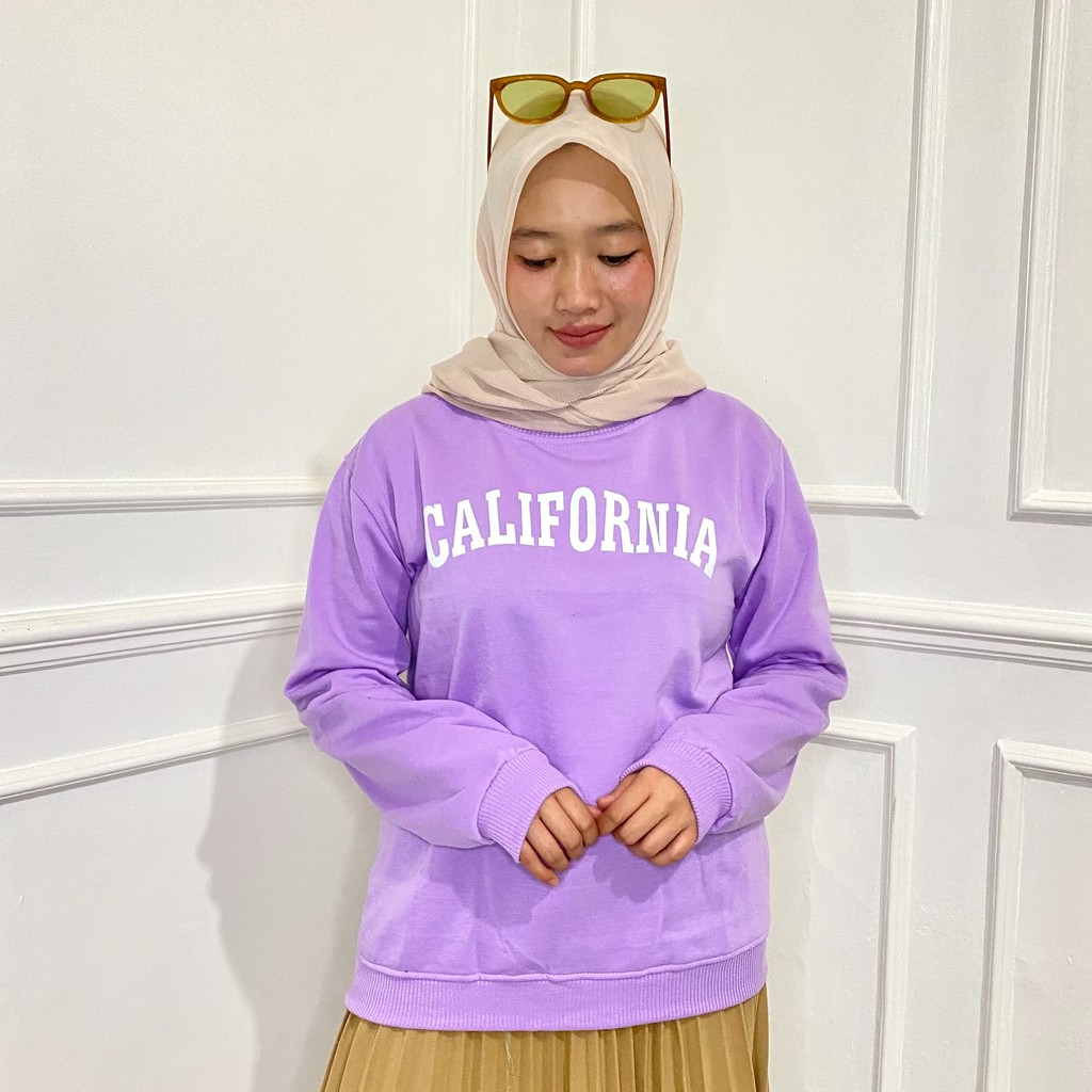 BASIC CALIFORNIA SWEATER  II SWEATER  CRAWNECK PRIA DAN WANITA II 11 WARNA