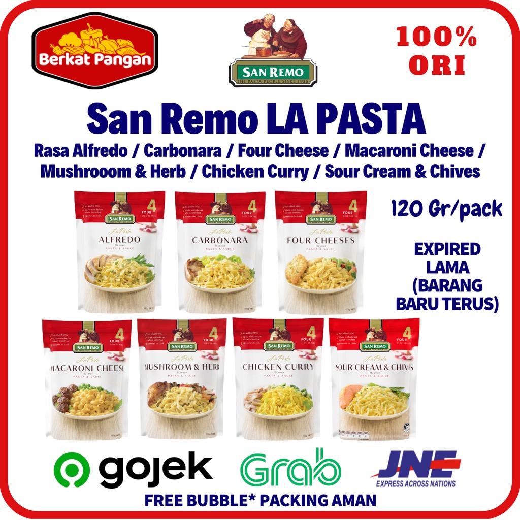 San Remo La Pasta Macaroni Cheese Alfredo Four Cheeses Chicken Curry