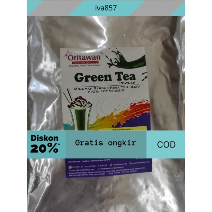 

PROMO Green Tea Powder GRATIS ONGKIR
