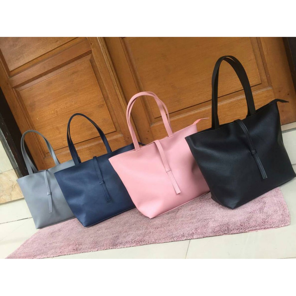 TOTEBAG WANITA/Totebag Kulit Polos ZIPPER DAN FURING/Tas Totebag Wanita Escortbags