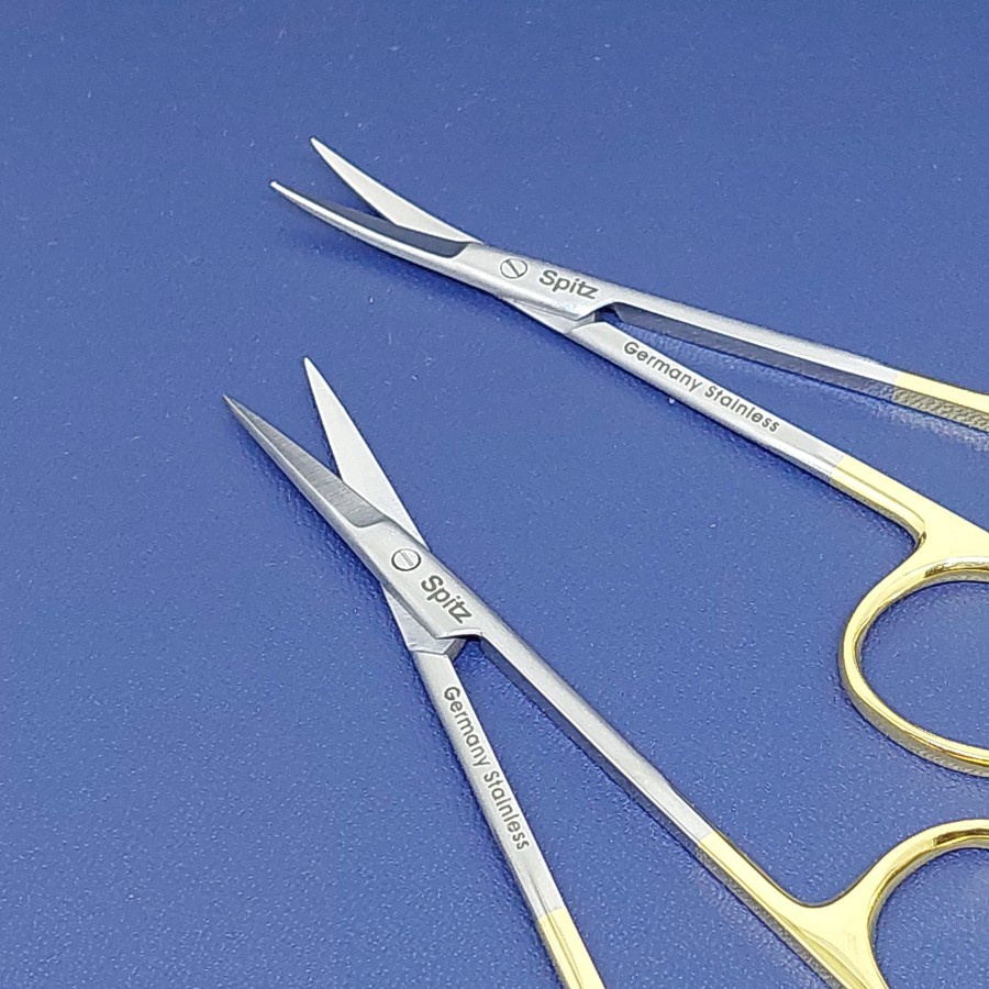 Alat medis Alkes Fine Iris Scissor 11 cm with Tungsten Carbide|Spitz |Premium Finishing