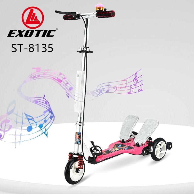 Scooter Skuter Anak Otoped Exotic ST8135 Roda 3 Musik Pedal Ganda Bisa di Lipat  By Pacific-2