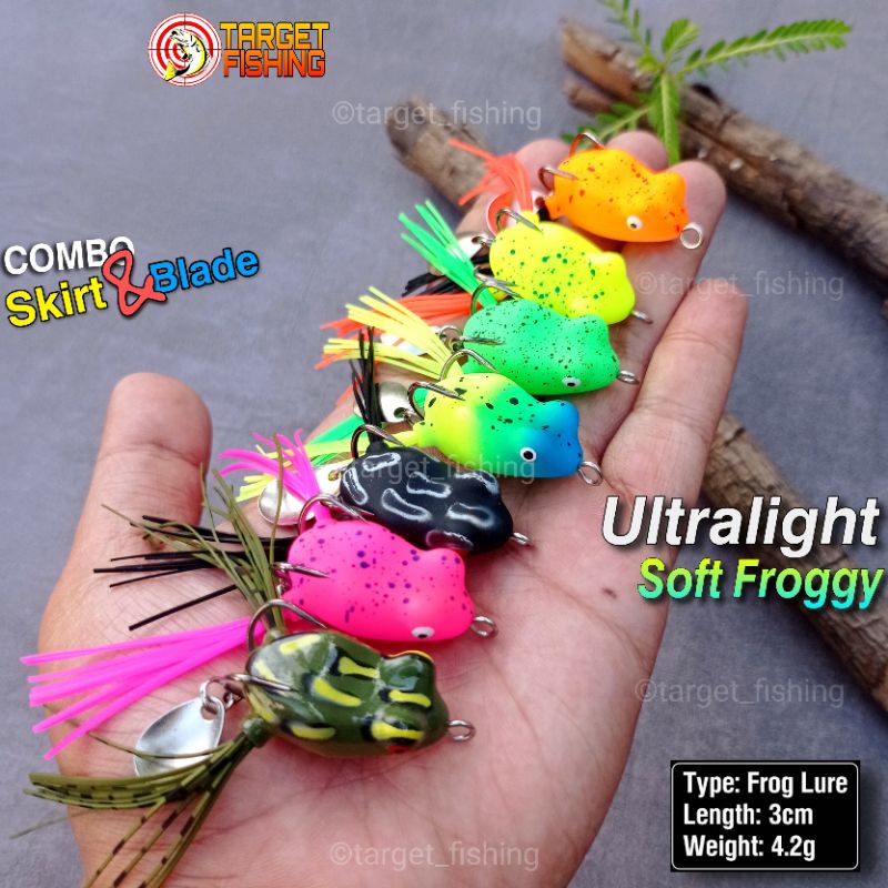 Soft Frog Skirt &amp; Blade UL Impor - Umpan Casting Gabus / Haruan