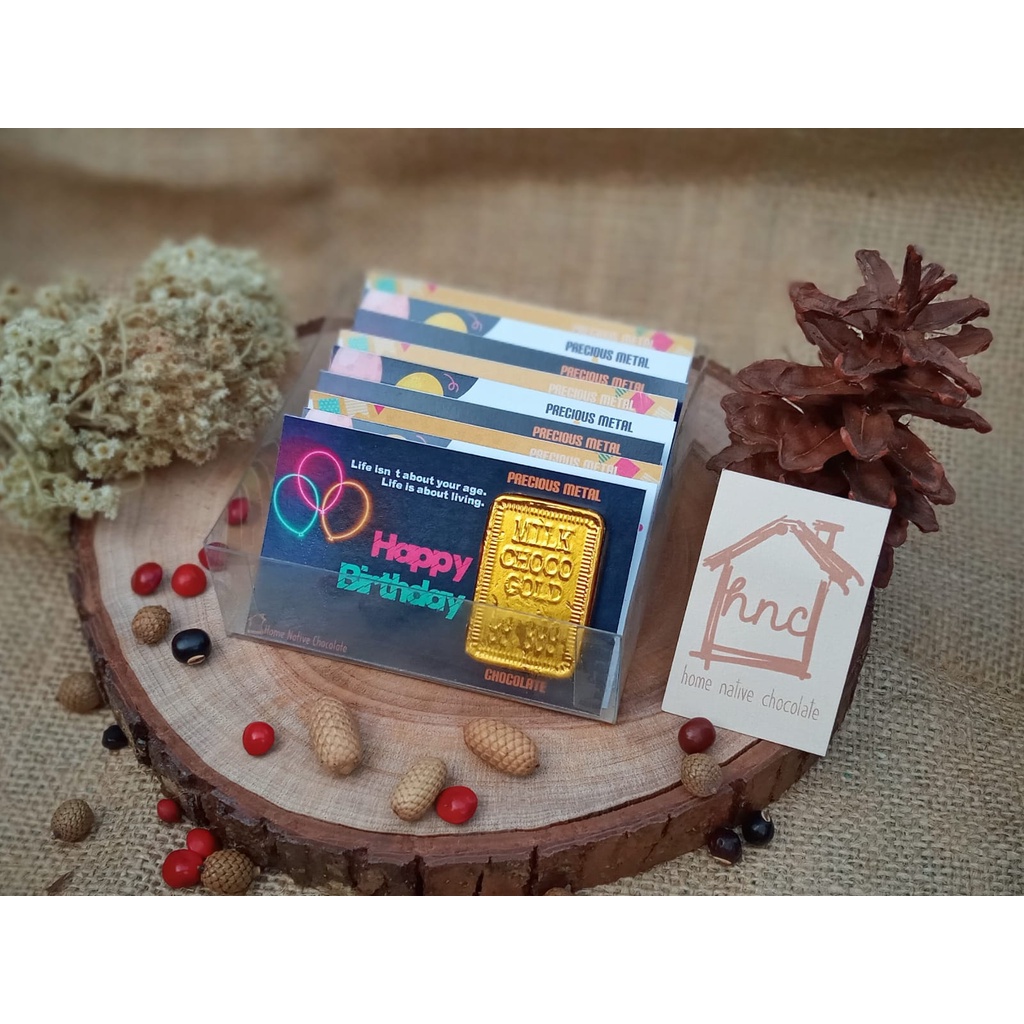 

Precious Metal Chocolate isi 9Pcs / Cokelat Kartu Ucapan Logam Mulia / Greeting Card Unik