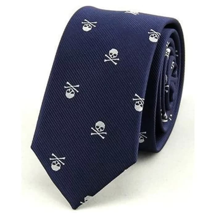 Dasi Executive Kantor Formal Pria Motif Skull