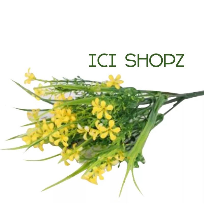 Bunga Gypsophila Melati Putih / Bunga Artificial 5 Cabang-KUNING