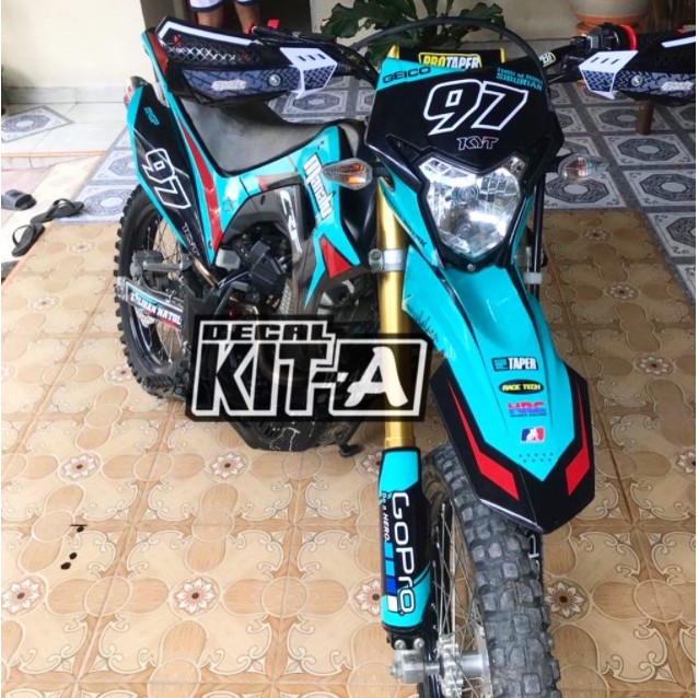 Decal Sticker Honda CRF150L Full Body Dekal Stiker Crf 150L Tosca Hitam