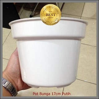  12 Pcs Pot Bunga  17cm Putih Pot Tanaman  Hias  Plastik  