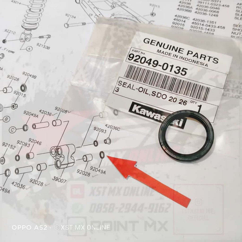 seal unitrack besar unitrack klx 150 original