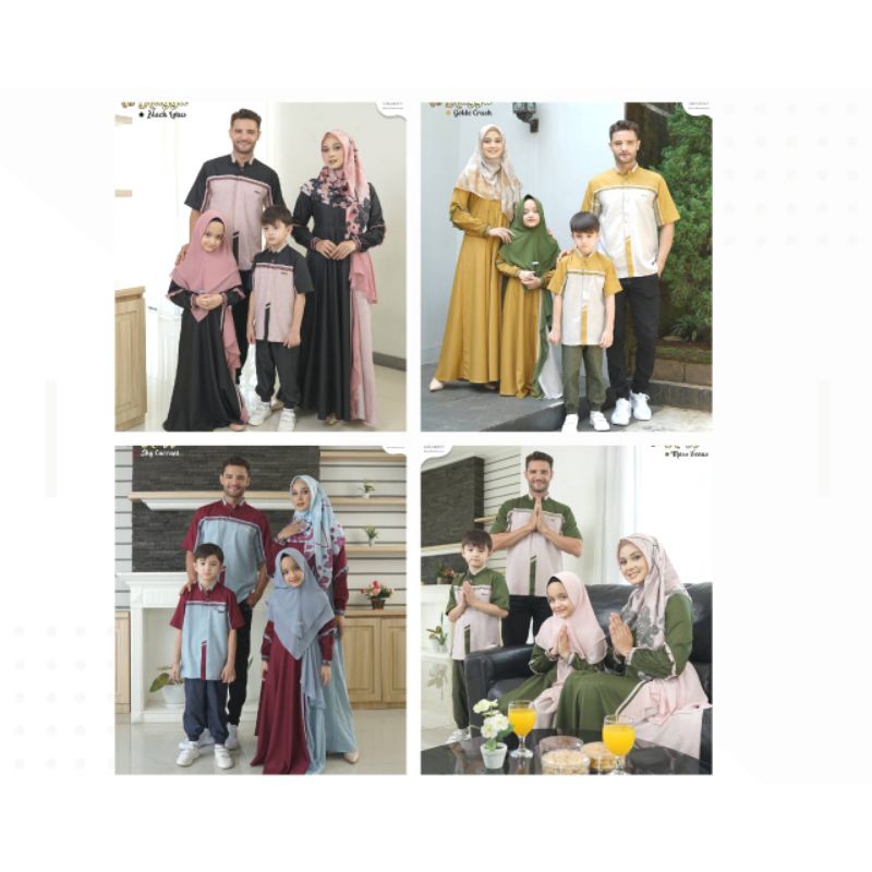 Sarimbit LEBARAN 2024 READY STOK SIAP KIRIM : Family Set Arraya by Ahzarayy