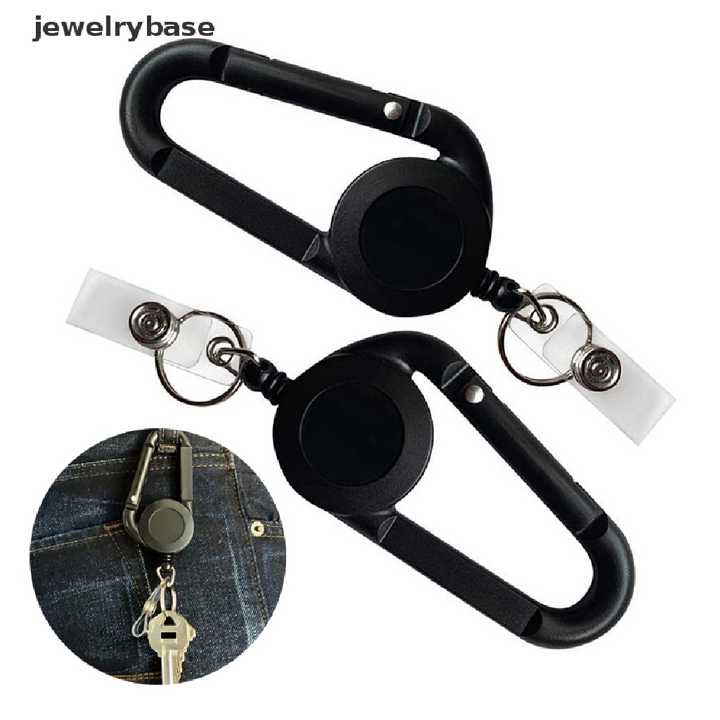 (jewelrybase) Gantungan Kunci Dengan Tali Lanyard Retractable Untuk Kartu ID