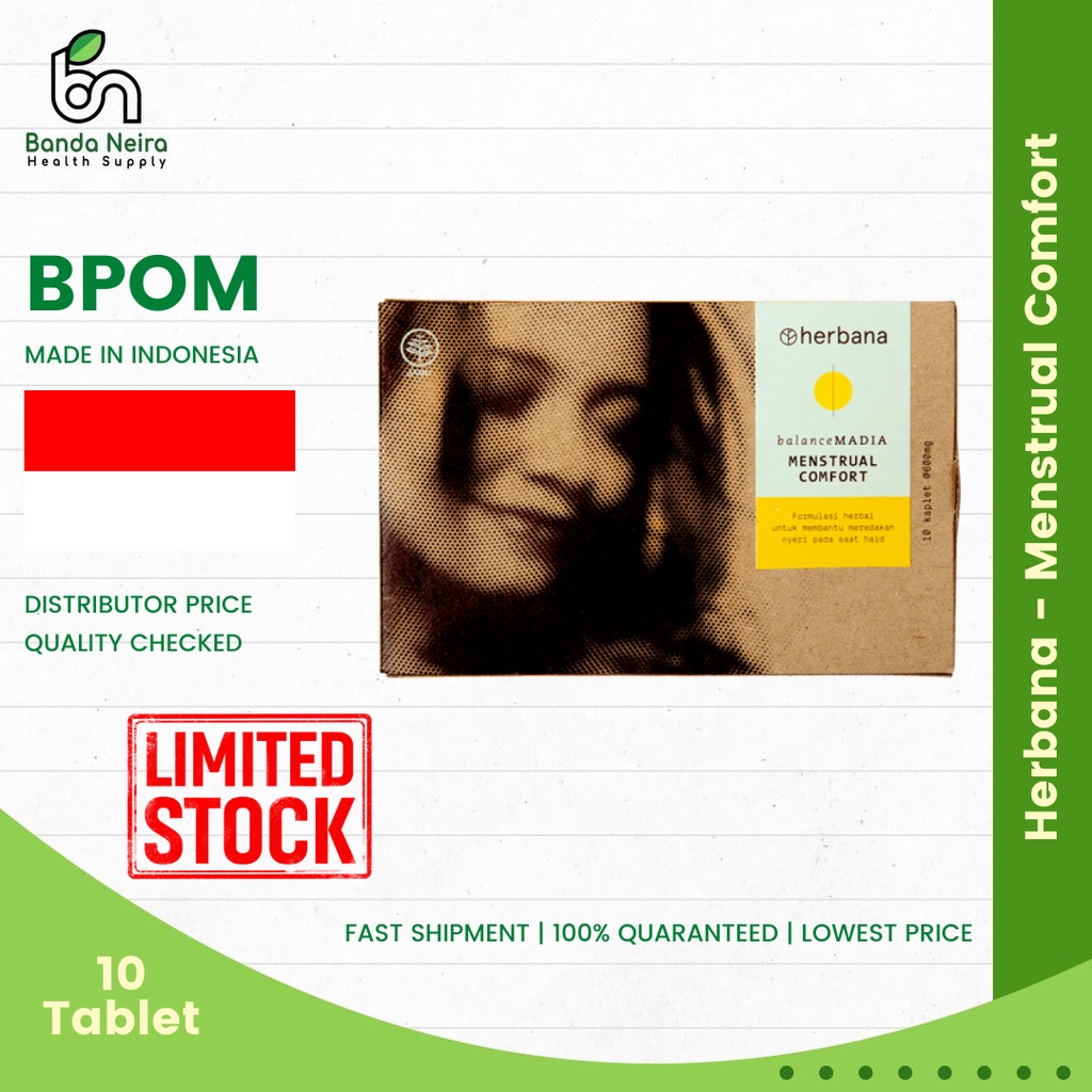 Jual Herbana Menstrual Comfort 10 Tablet Shopee Indonesia