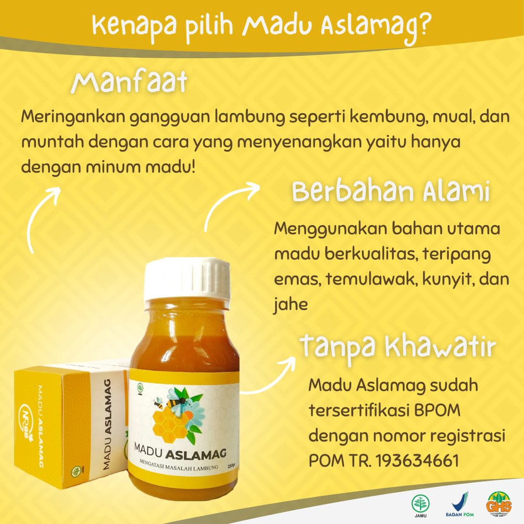 Madu Aslamag Efektif Meredakan Maag, Nyeri Lambung Dan Gerd