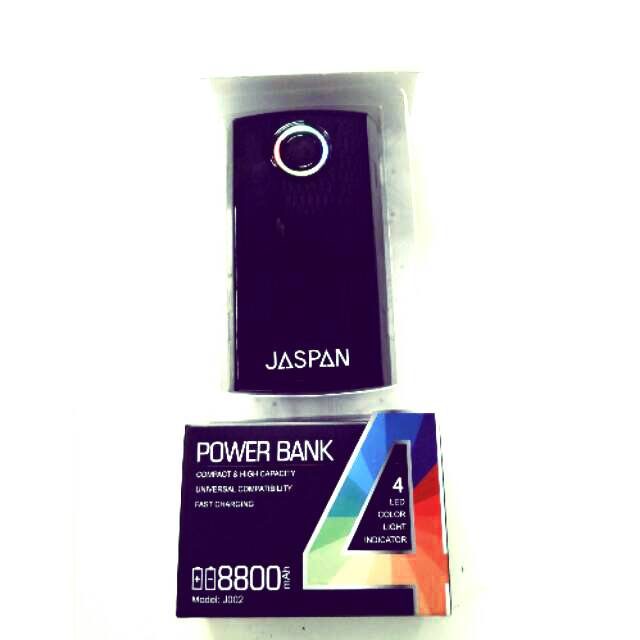 Power bank merk jaspan 8800mAh ada indikator lampu