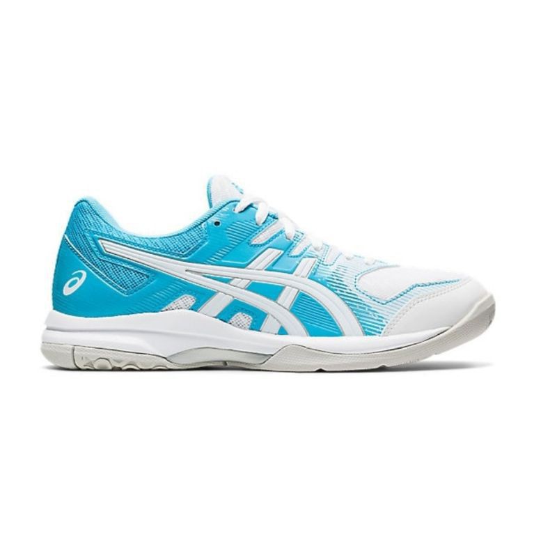 Sepatu Tenis Tennis Asics Gel Rocket 9 White Aqua Limited Edition Original