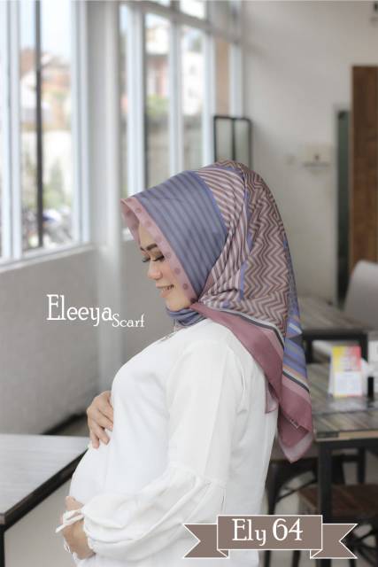 HIJAB SEGIEMPAT MOTIF ELY 64 II Eleeya Scarf