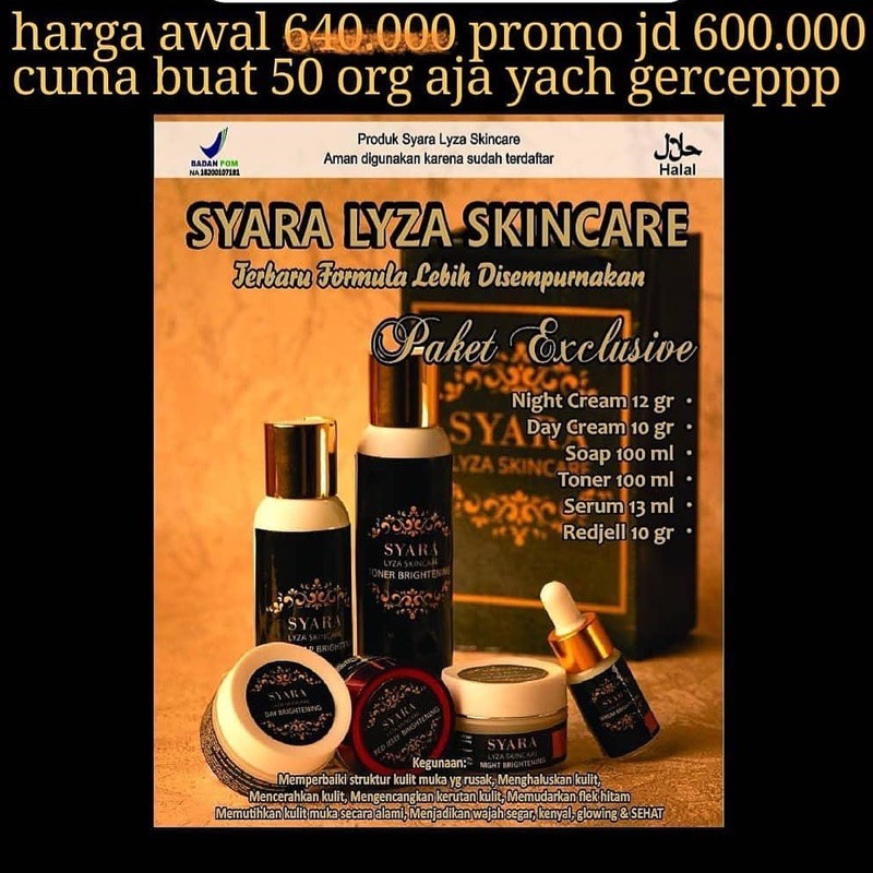 PAKET EXCLUSIVE syara lyza skincare