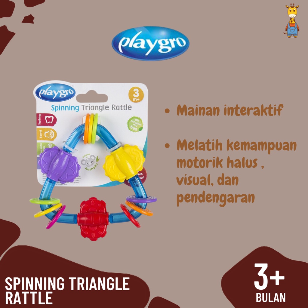 Playgro Spinning Triangle Rattle