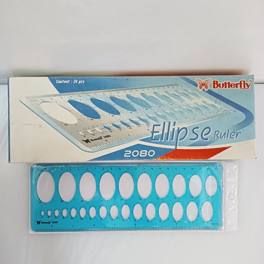 

Butterfly BT-2080 Penggaris Sablon / Mal Elipse / Oval
