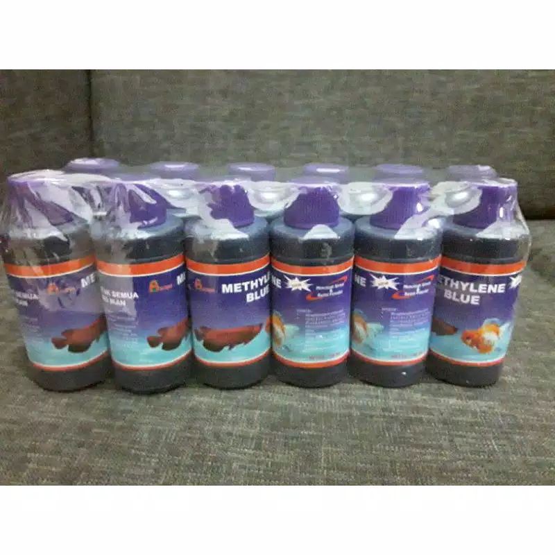 Obat biru methylene blue 100 ML ikan cupang guppy platy moli murah samarinda kalimantan timur