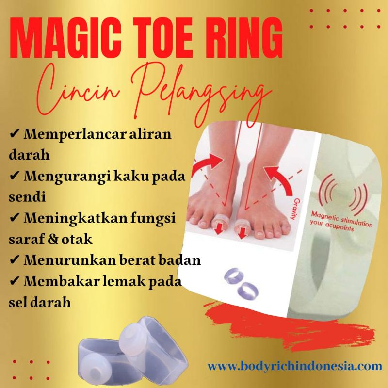 CINCIN PELANGSING Magic Toe Ring Penurun Berat Badan No Pelangsing Obat Diet Korset Herballife