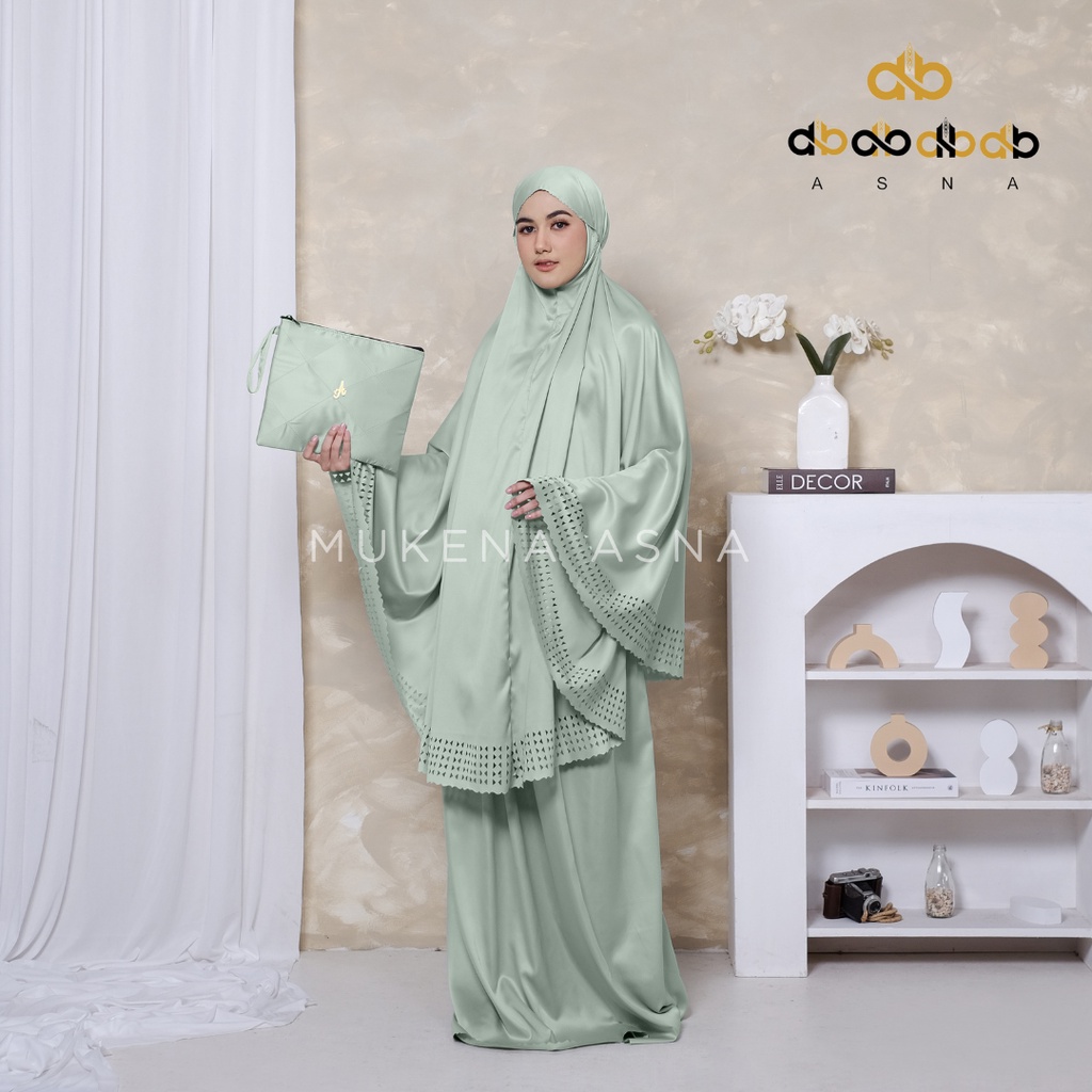 Mukena Dewasa Daily Lasercut Mewah AsnaCollection٩٩